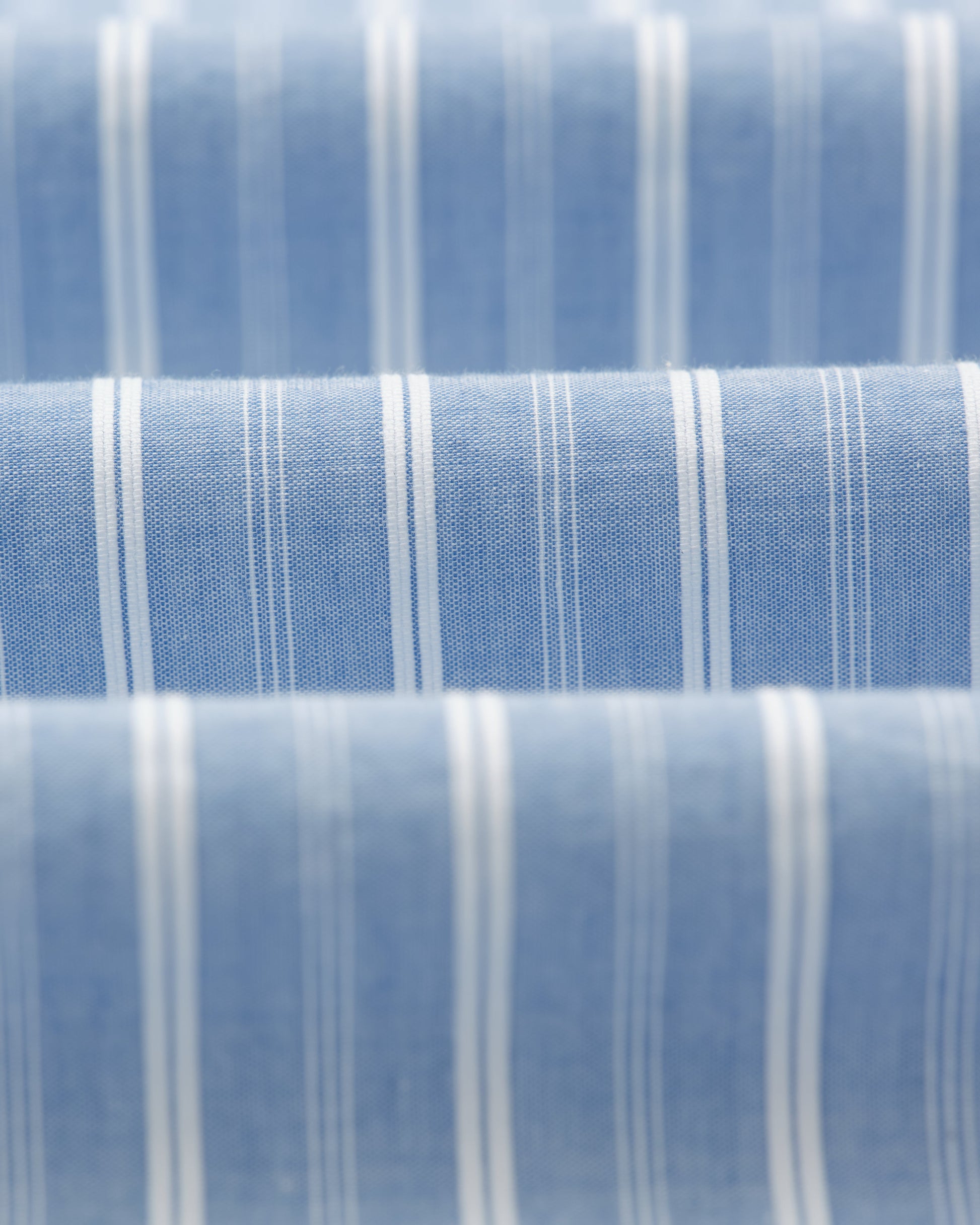 wax london men's Rove - Blue Striped Cotton-Poplin Shirt