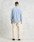 wax london men's Rove - Blue Striped Cotton-Poplin Shirt