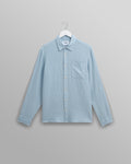 wax london men's Rove - Light Blue Linen Shirt