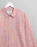wax london men's Rove - Pink Check Organic Cotton Shirt
