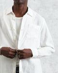 wax london men's Rove - White Linen Shirt