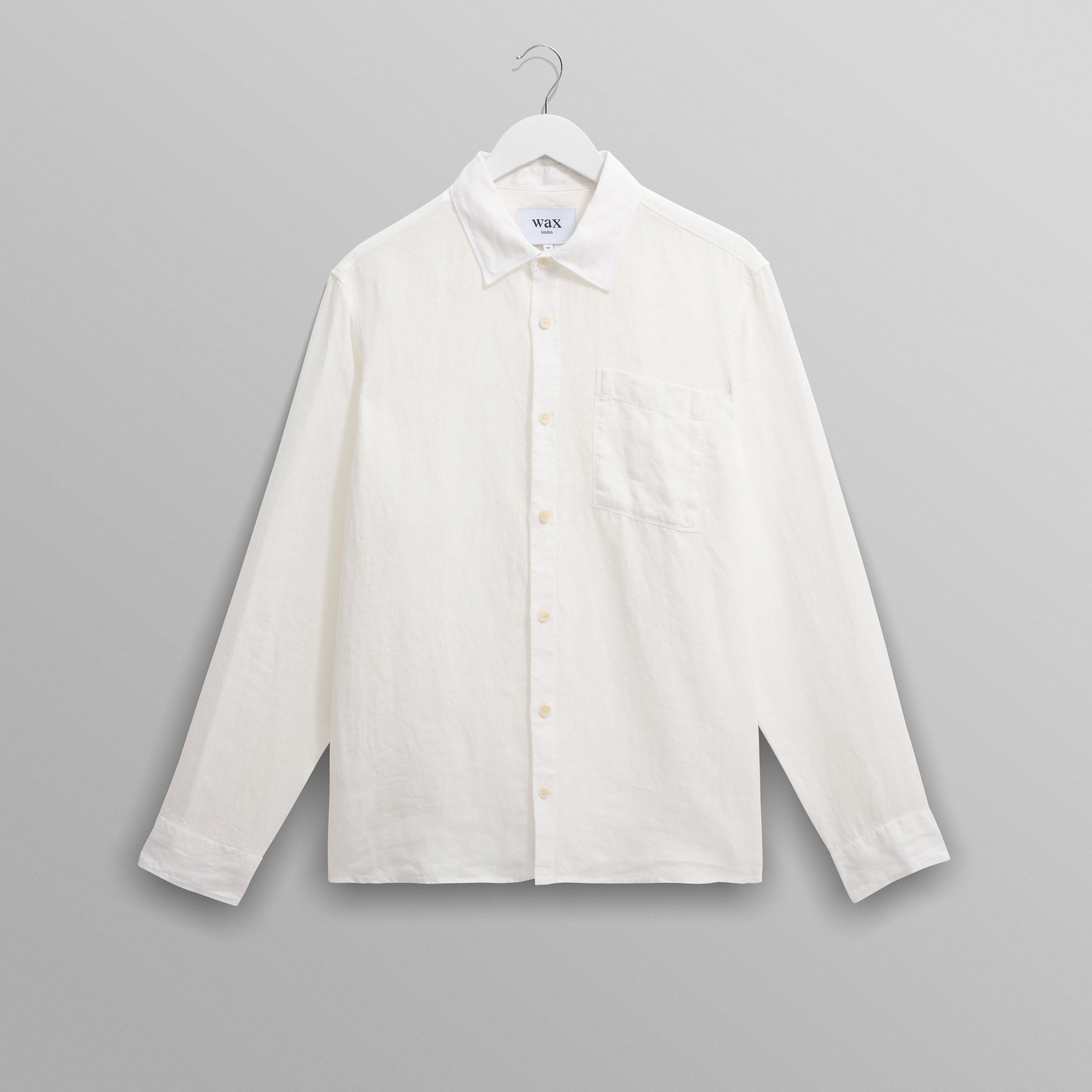 wax london men's Rove - White Linen Shirt