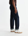 wax london men's Russell - Rinse Wash Selvedge Straight Fit Denim Jeans