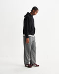 wax london men's Rydal - Black Doodle Embroidered Loopback Cotton Hoodie