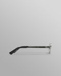 wax london men's Savona - Silver Metal Rectangular Sunglasses
