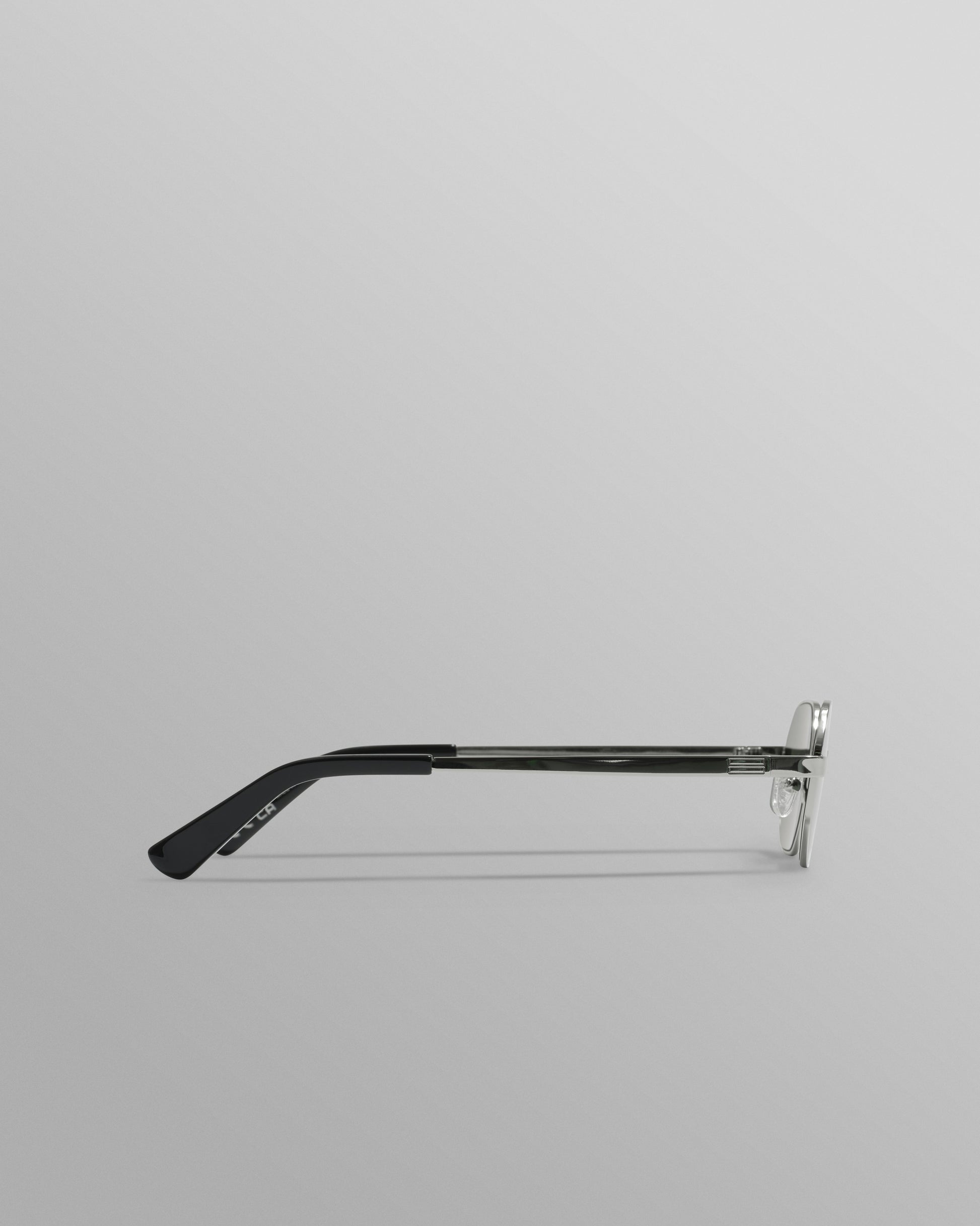wax london men's Savona - Silver Metal Rectangular Sunglasses