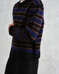 wax london men's Scafell - Black Pointelle Stitch Jumper