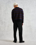 wax london men's Scafell - Black Pointelle Stitch Jumper