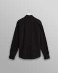 wax london men's Shelly - Black Seersucker Corduroy Shirt