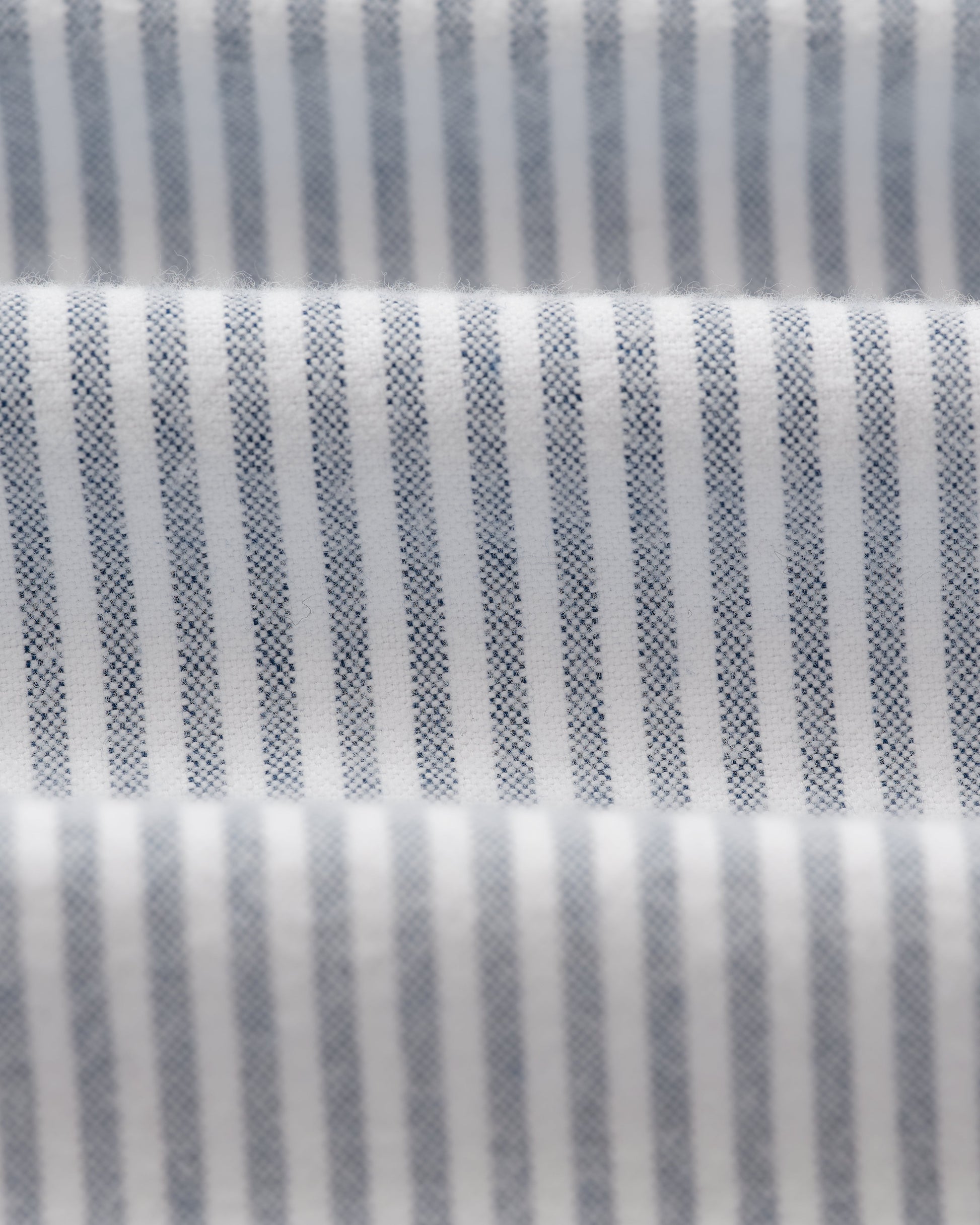 wax london men's Shelly - Blue Brushed Oxford Stripe Shirt