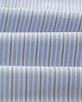 wax london men's Shelly - Blue Organic Cotton Stripe Shirt