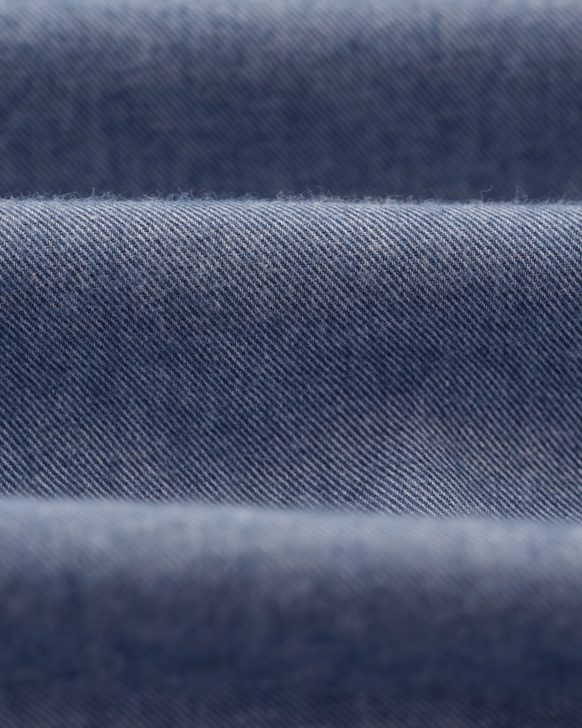 wax london men's Shelly - Blue Plain Flannel Shirt