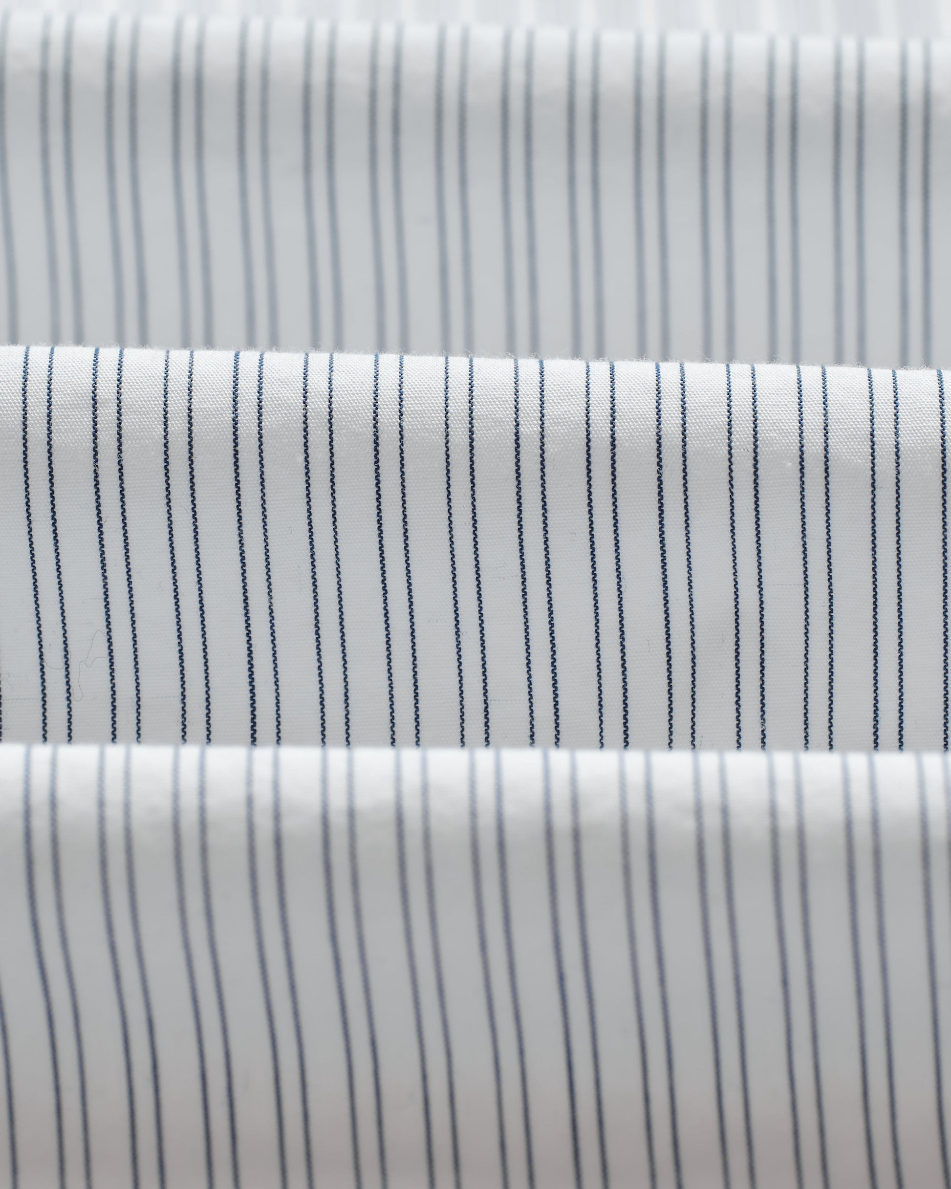 wax london men's Shelly - Ecru And Blue Fine Stripe Poplin Shirt