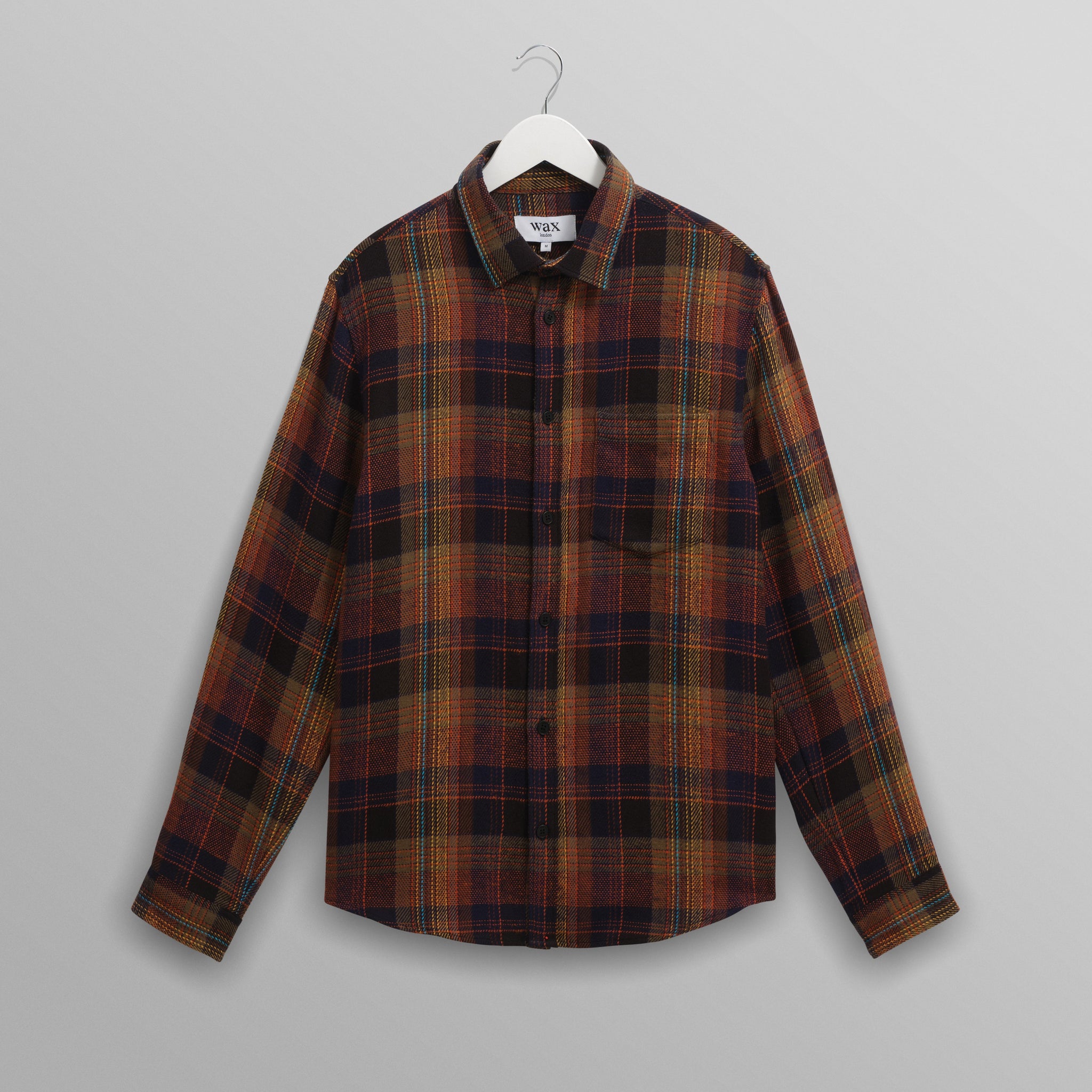 wax london men's Shelly - Multicolour Check Flannel Shirt