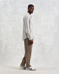 wax london men's Shelly - Natural Plain Flannel Shirt