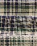 wax london men's Shelly - Navy And Green Check Flannel Shirt
