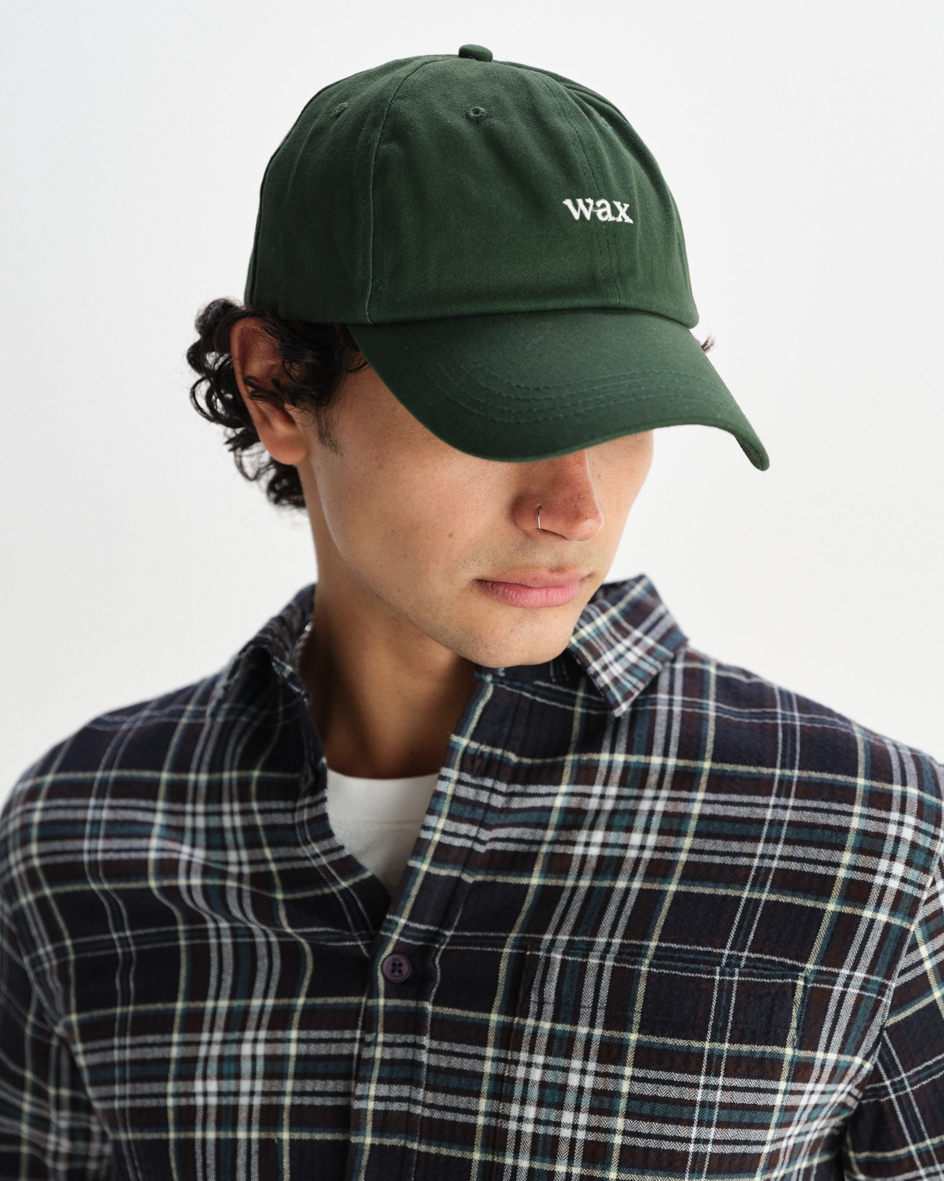 wax london men's Shelly - Navy And Multicolour Seersucker Flannel Shirt