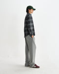 wax london men's Shelly - Navy And Multicolour Seersucker Flannel Shirt