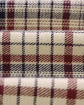 wax london men's Shelly - Navy And Red Check Flannel Shirt