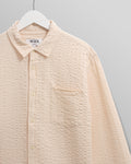 wax london men's Shelly - Stone Seersucker Corduroy Shirt