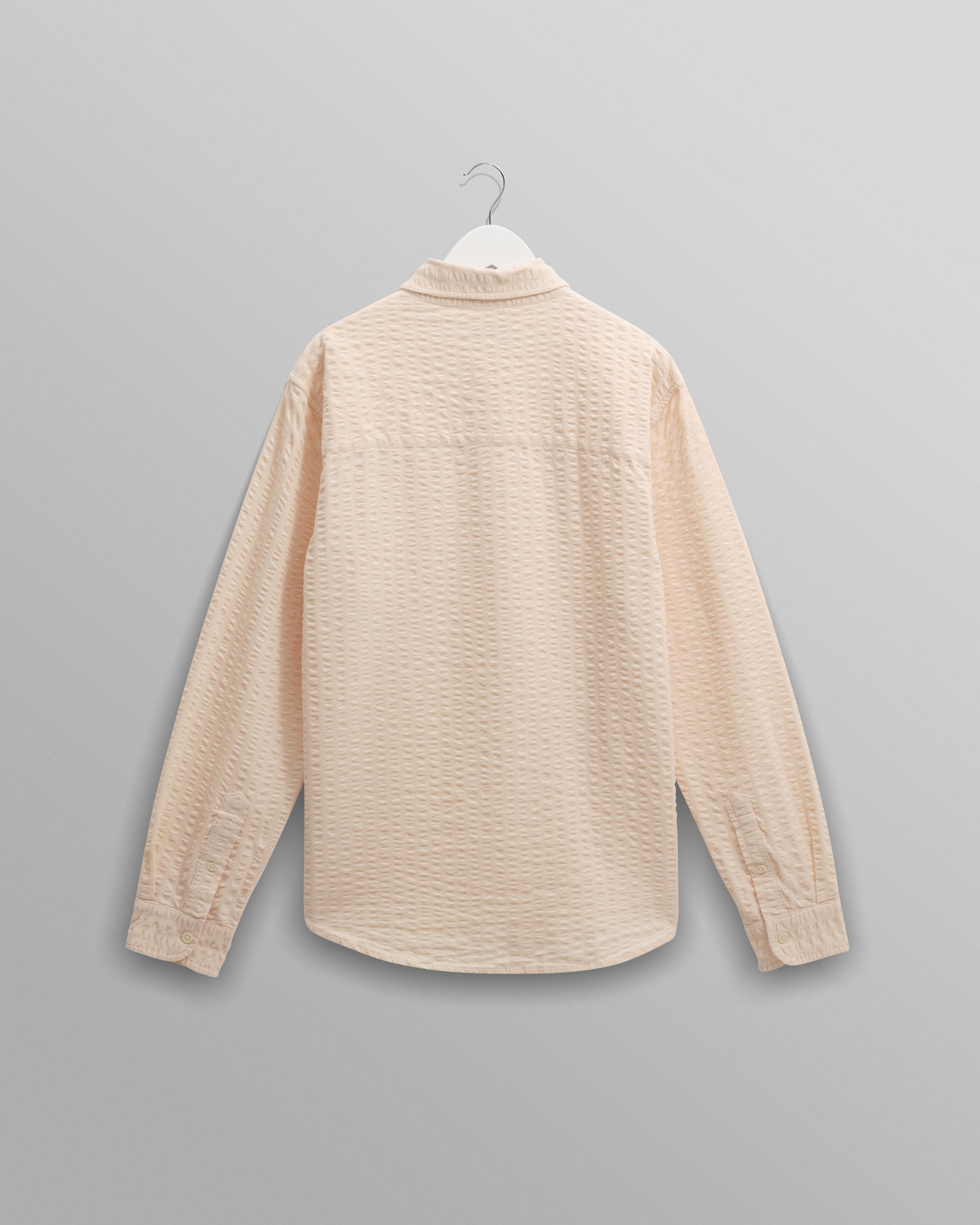 wax london men's Shelly - Stone Seersucker Corduroy Shirt