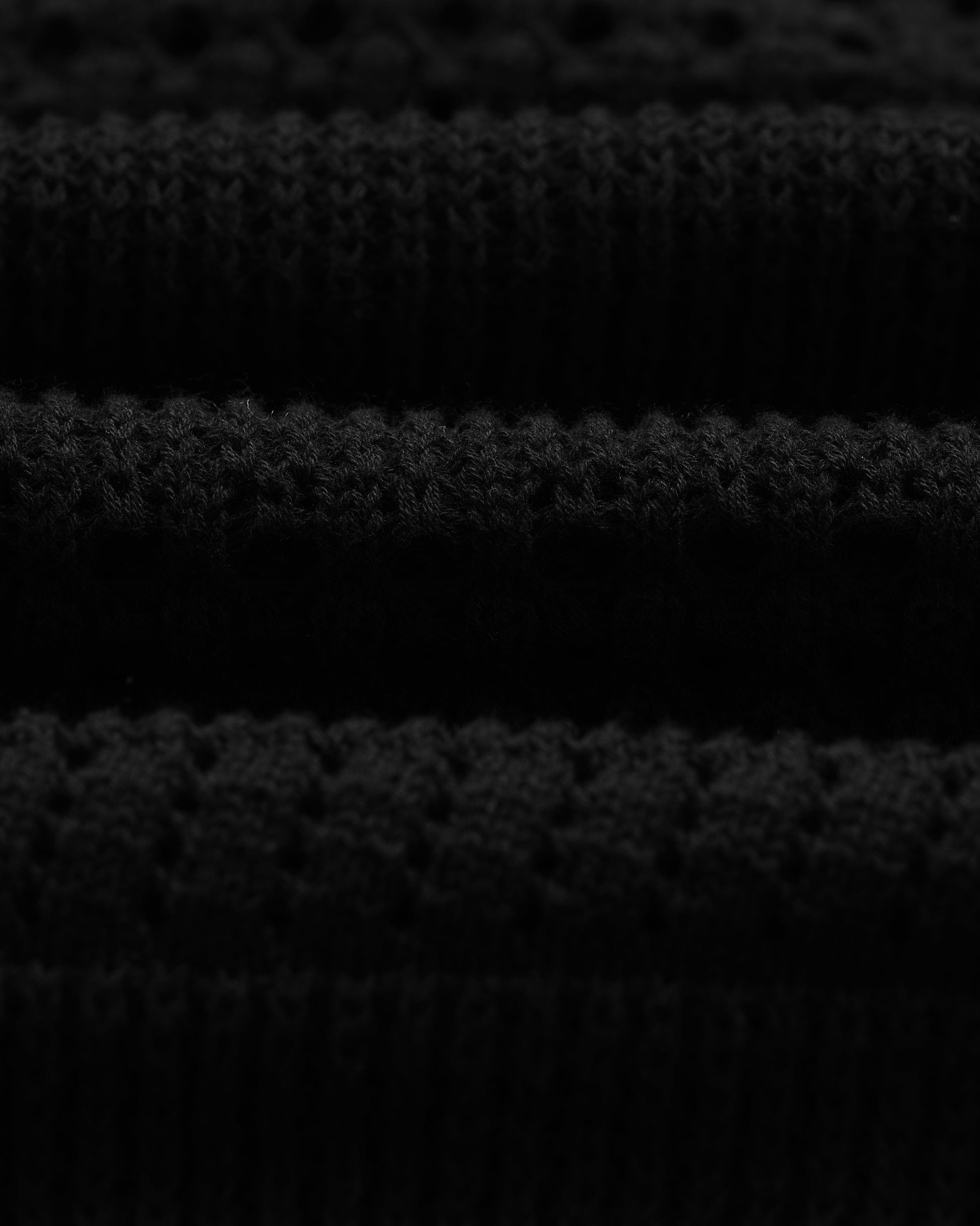 wax london men's Siena - Black Pointelle Knitted Polo
