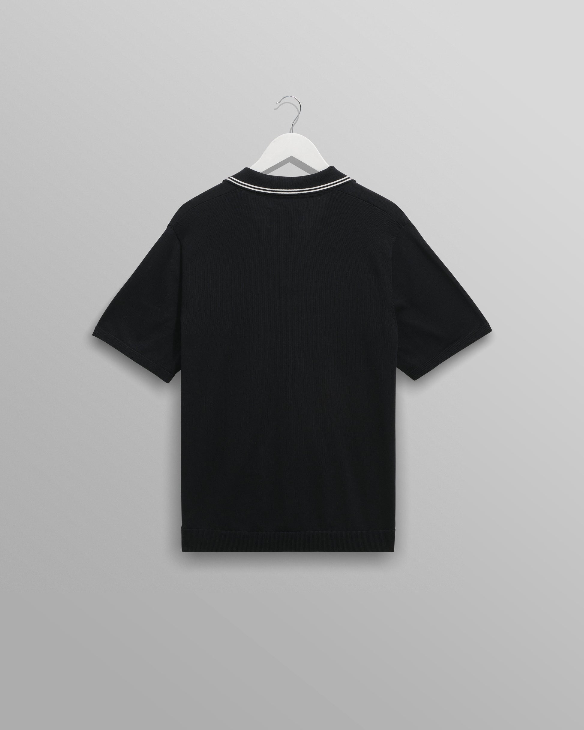 wax london men's Siena - Navy Fine Gauge Cotton Polo