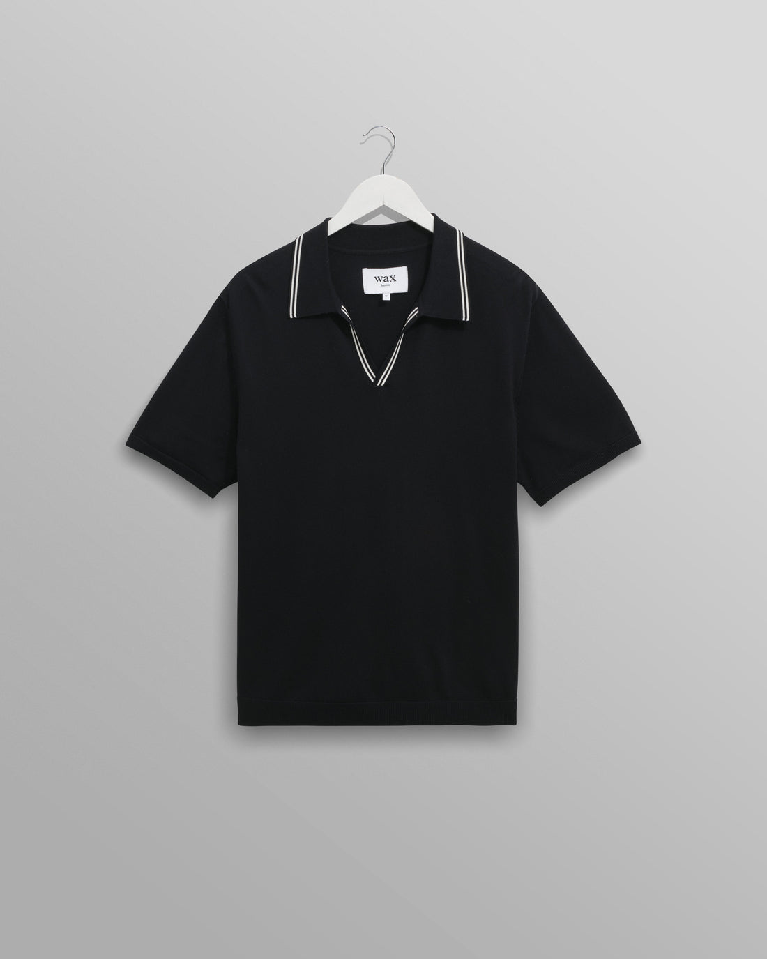 wax london men's Siena - Navy Fine Gauge Cotton Polo