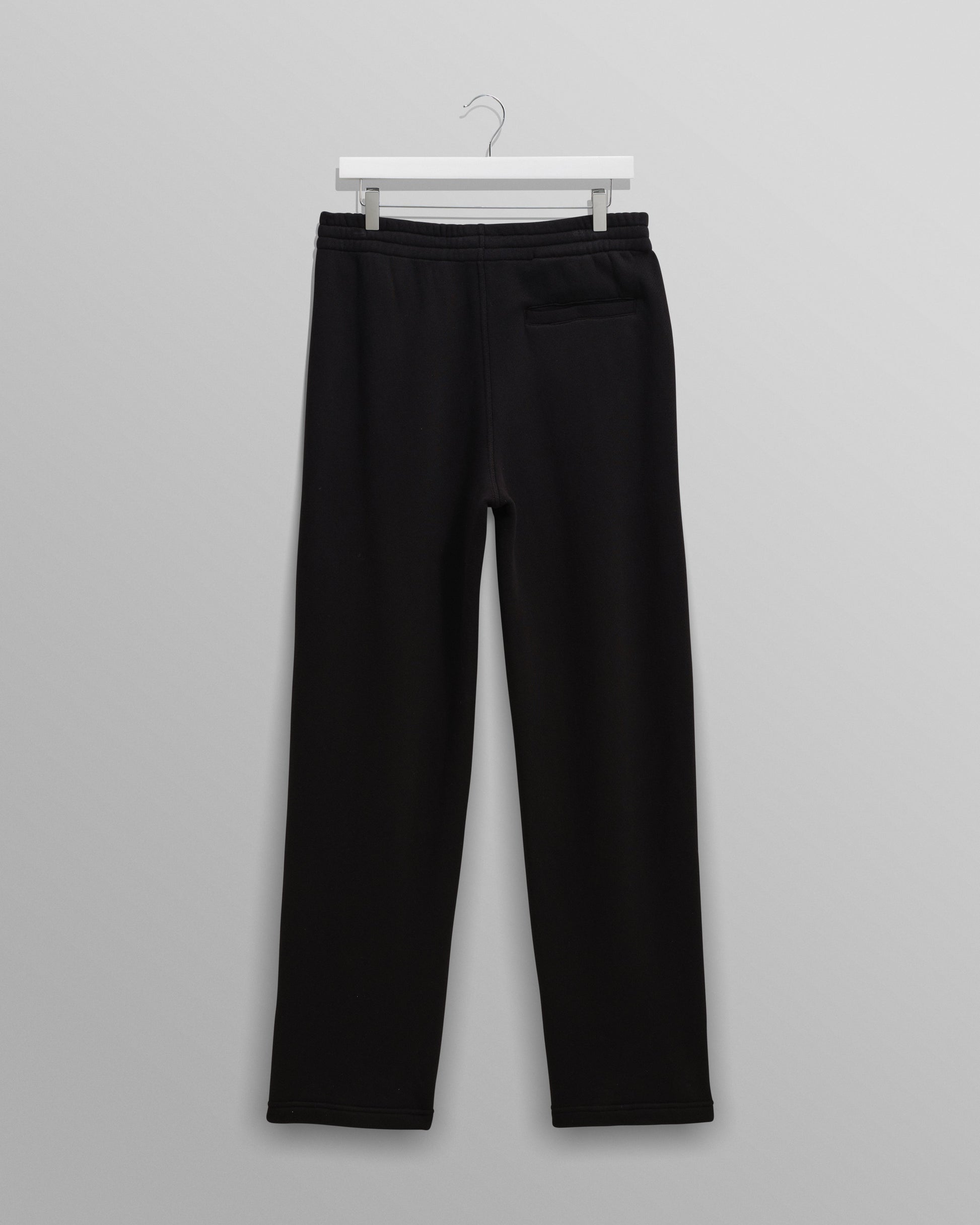 wax london men's Ska - Black Embroidered Logo Loopback Cotton Joggers