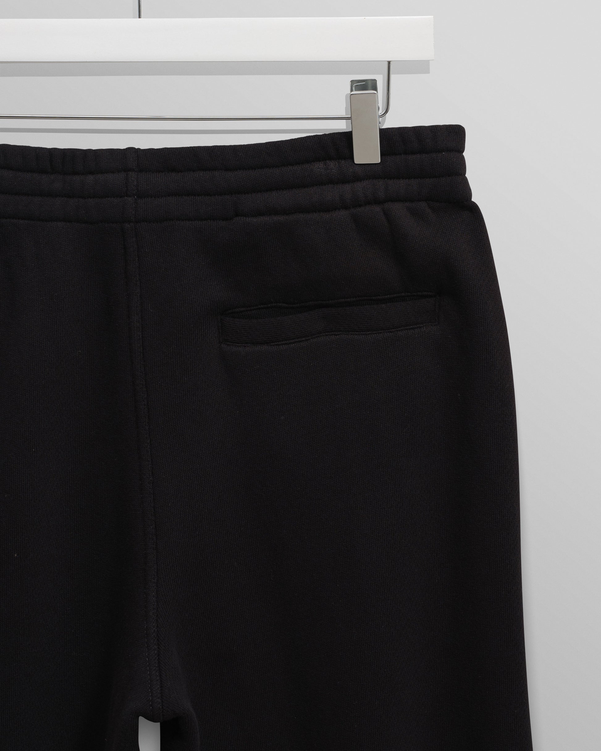 wax london men's Ska - Black Embroidered Logo Loopback Cotton Joggers