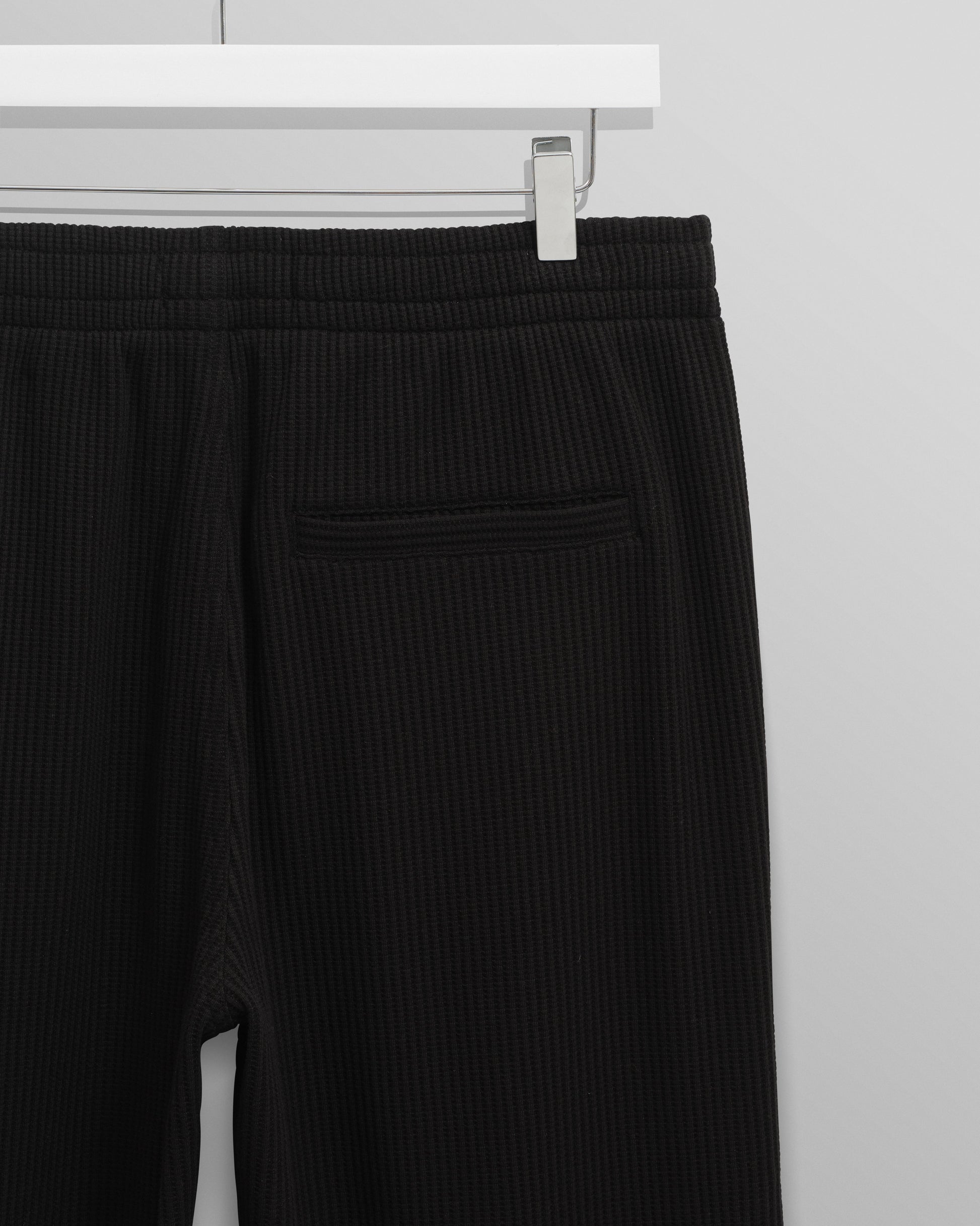 wax london men's Ska - Black Structured Waffle Joggers