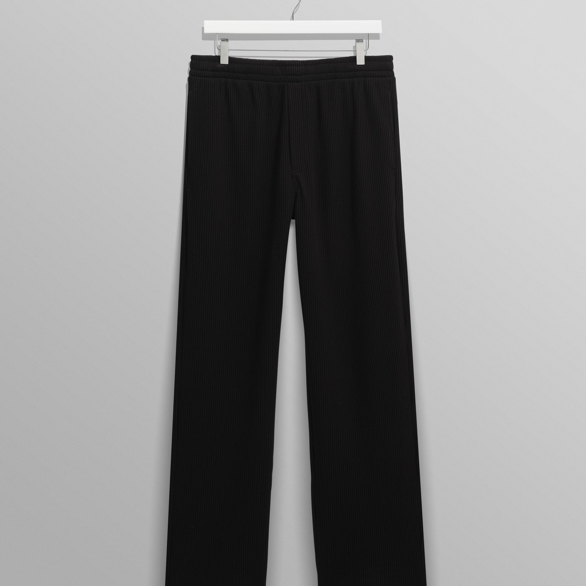 wax london men's Ska - Black Structured Waffle Joggers