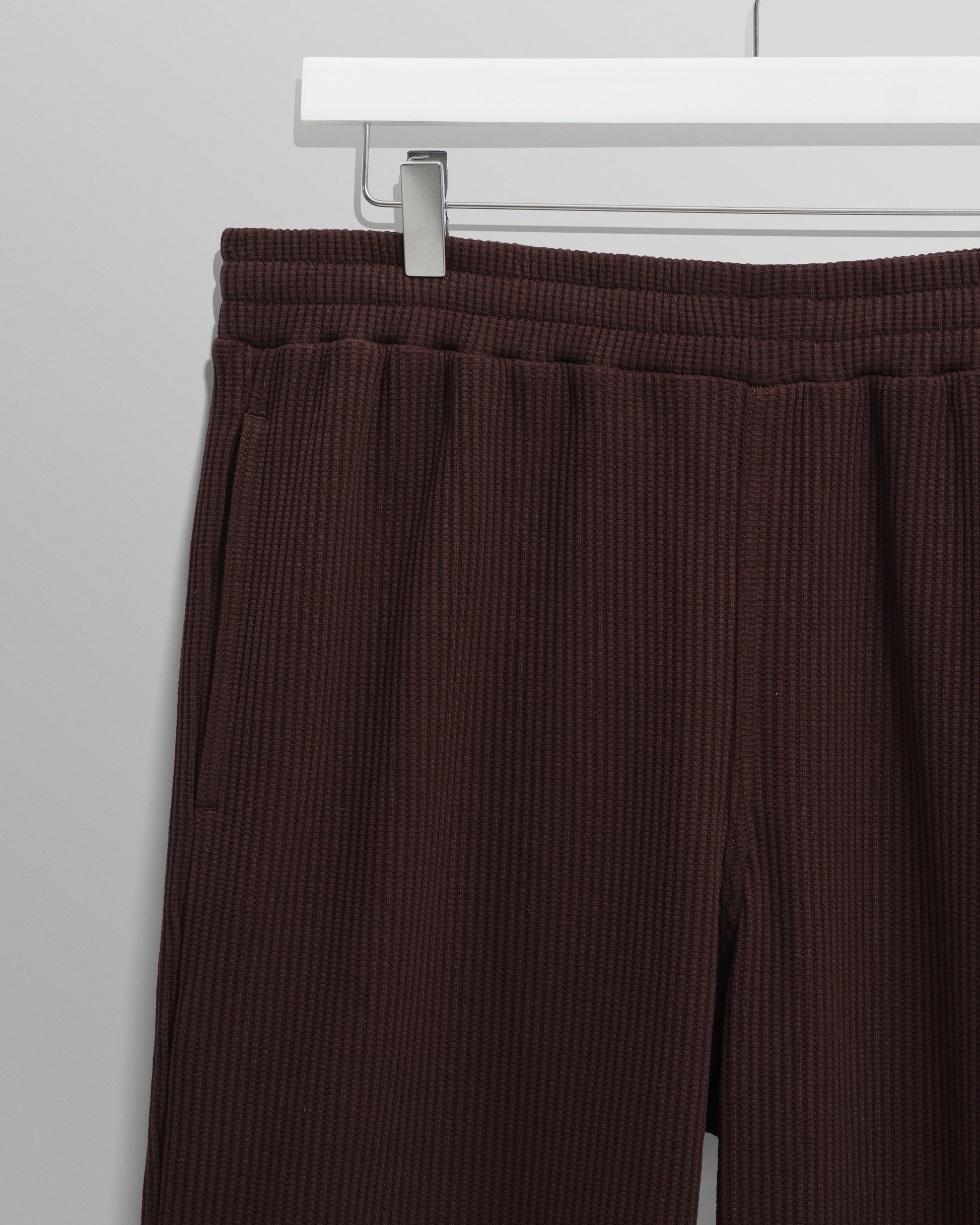wax london men's Ska - Dark Brown Structured Waffle Joggers