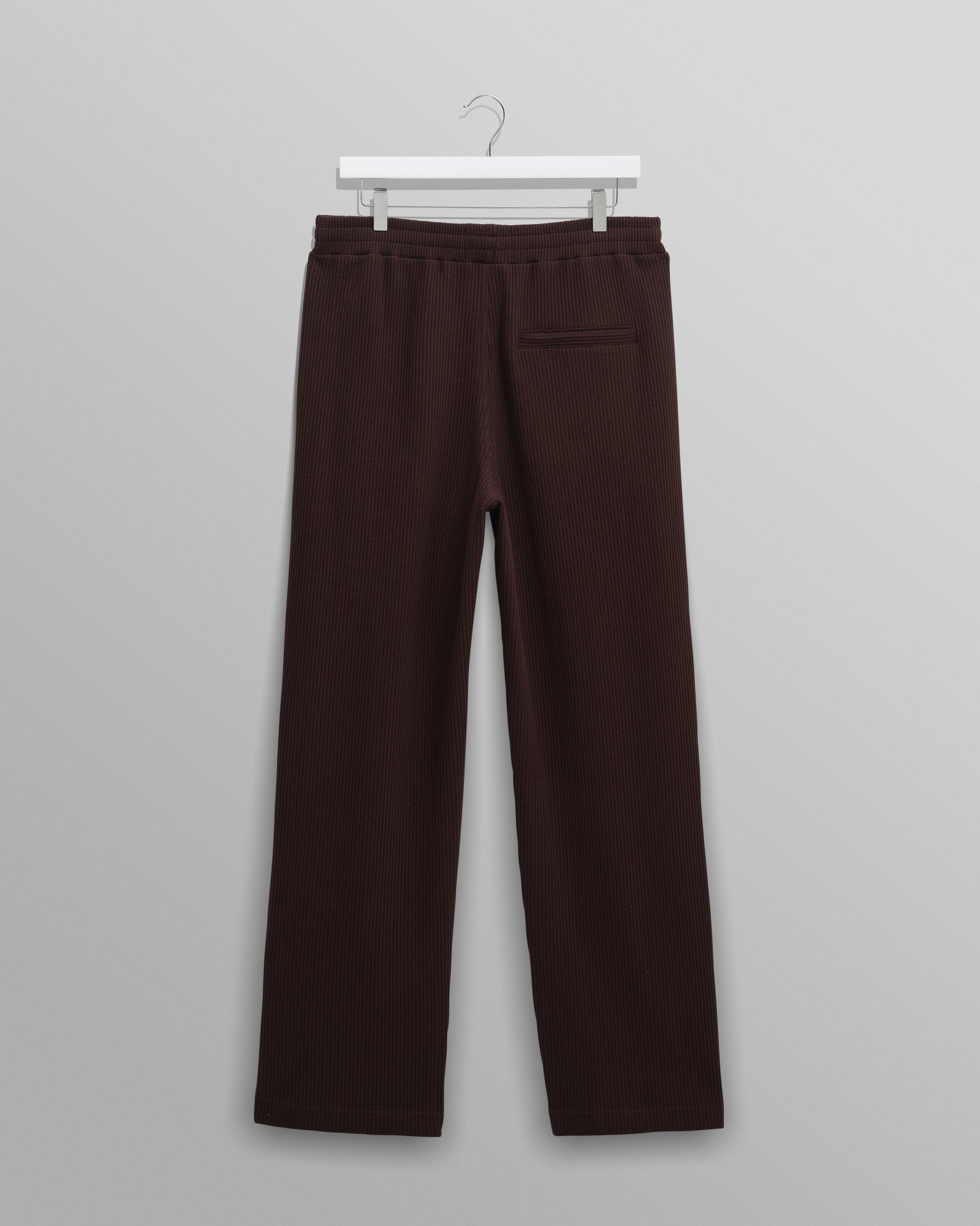 wax london men's Ska - Dark Brown Structured Waffle Joggers
