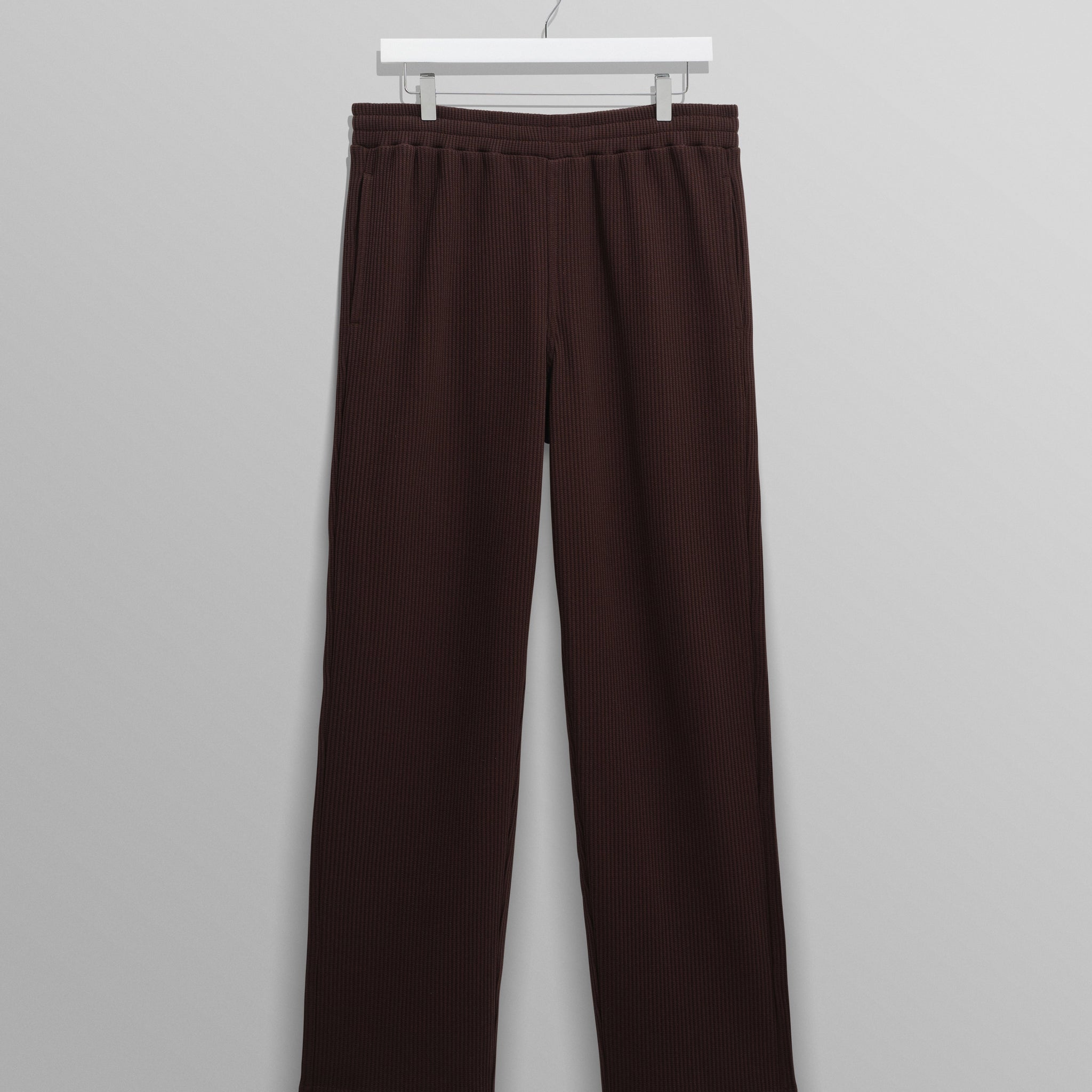 wax london men's Ska - Dark Brown Structured Waffle Joggers