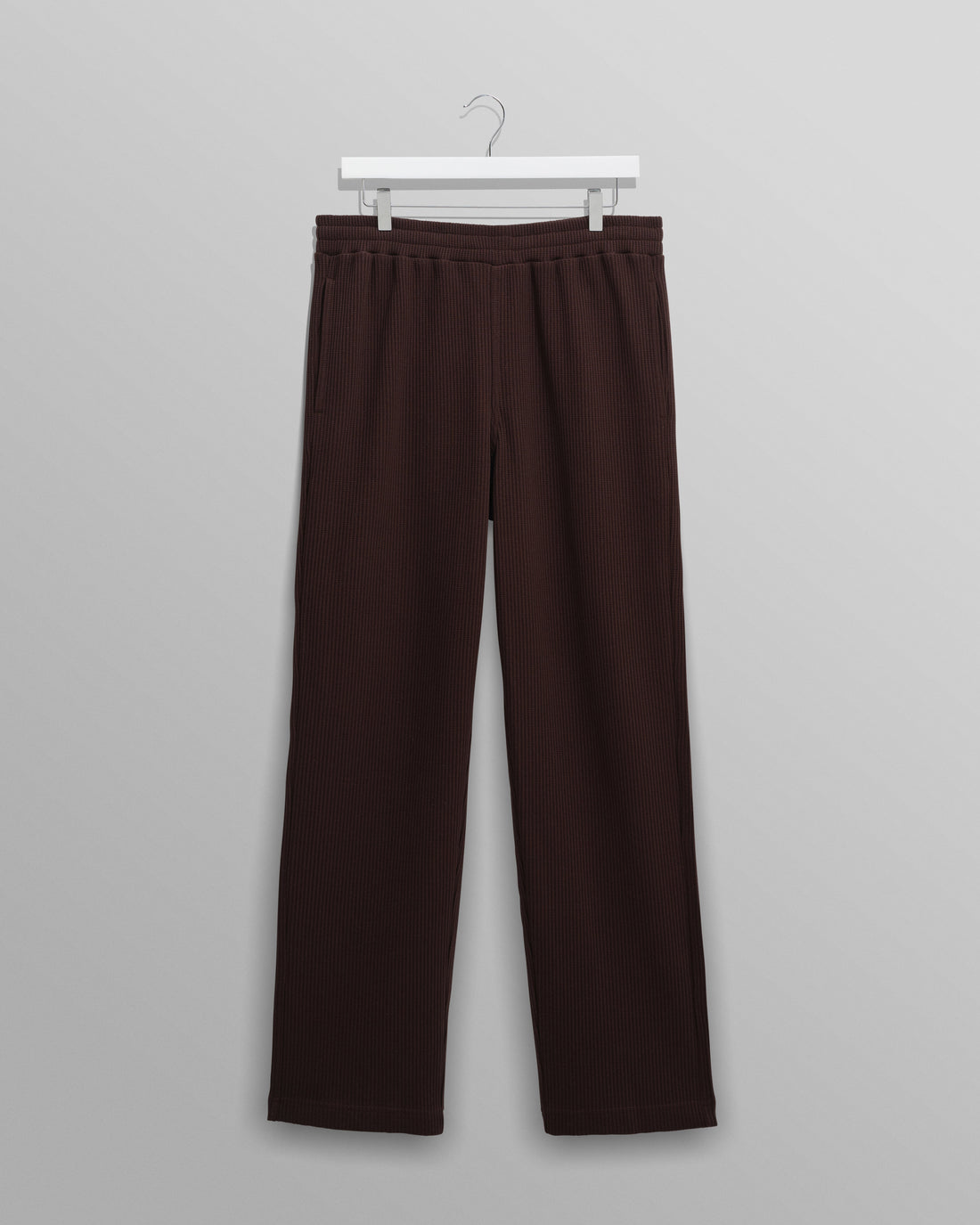 wax london men's Ska - Dark Brown Structured Waffle Joggers