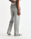 wax london men's Ska - Grey Embroidered Logo Loopback Cotton Joggers