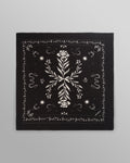 wax london men's Sloane - Black Floral Neck Scarf