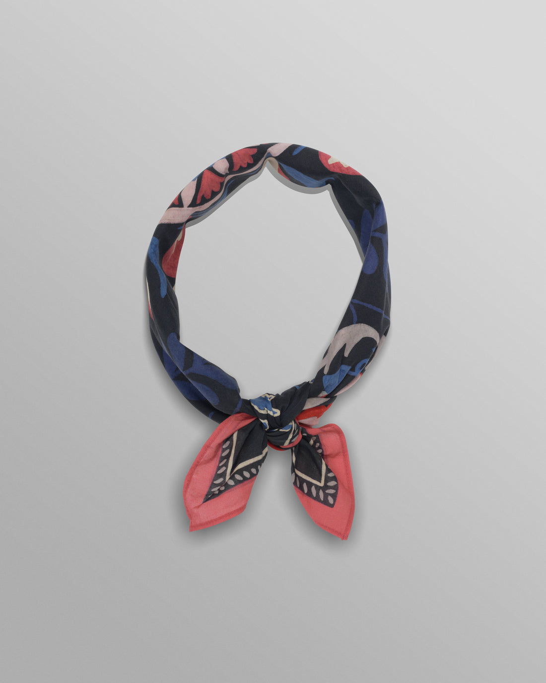 wax london men's Sloane - Multicolour Floral Tile Neck Scarf