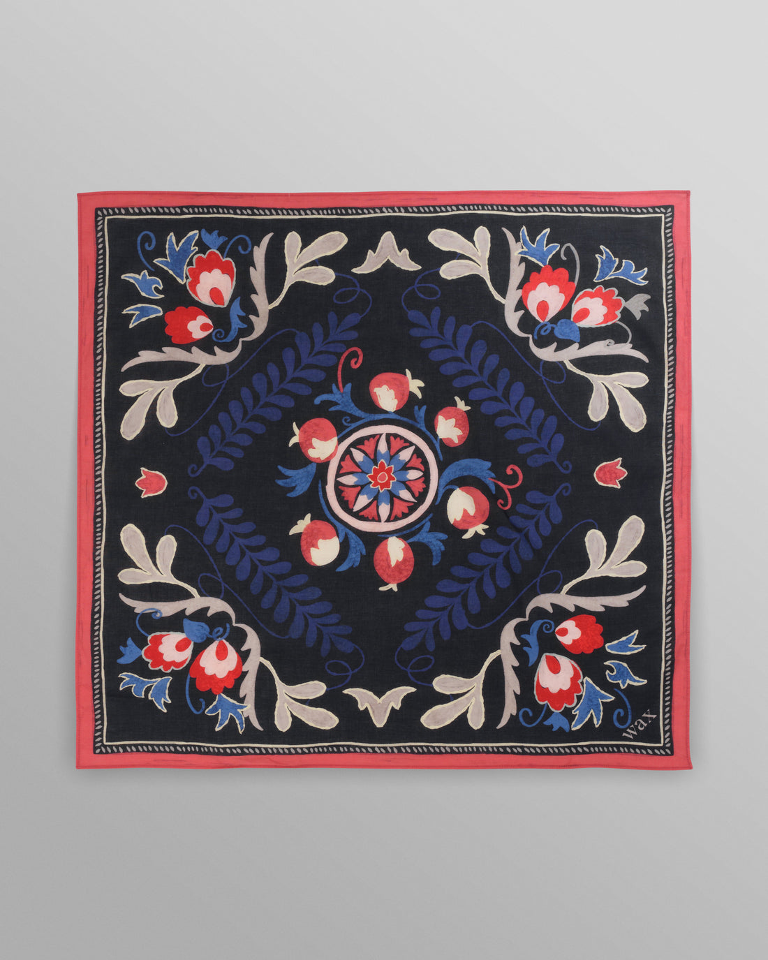 wax london men's Sloane - Multicolour Floral Tile Neck Scarf