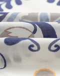 wax london men's Sloane - Navy And Yellow Floral Tile Neck Scarf