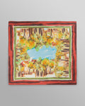 wax london men's Sloane - Watercolour Abstract Painting Neck Scarf
