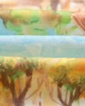wax london men's Sloane - Watercolour Abstract Painting Neck Scarf