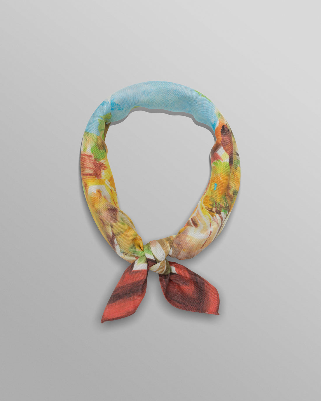wax london men's Sloane - Watercolour Abstract Painting Neck Scarf