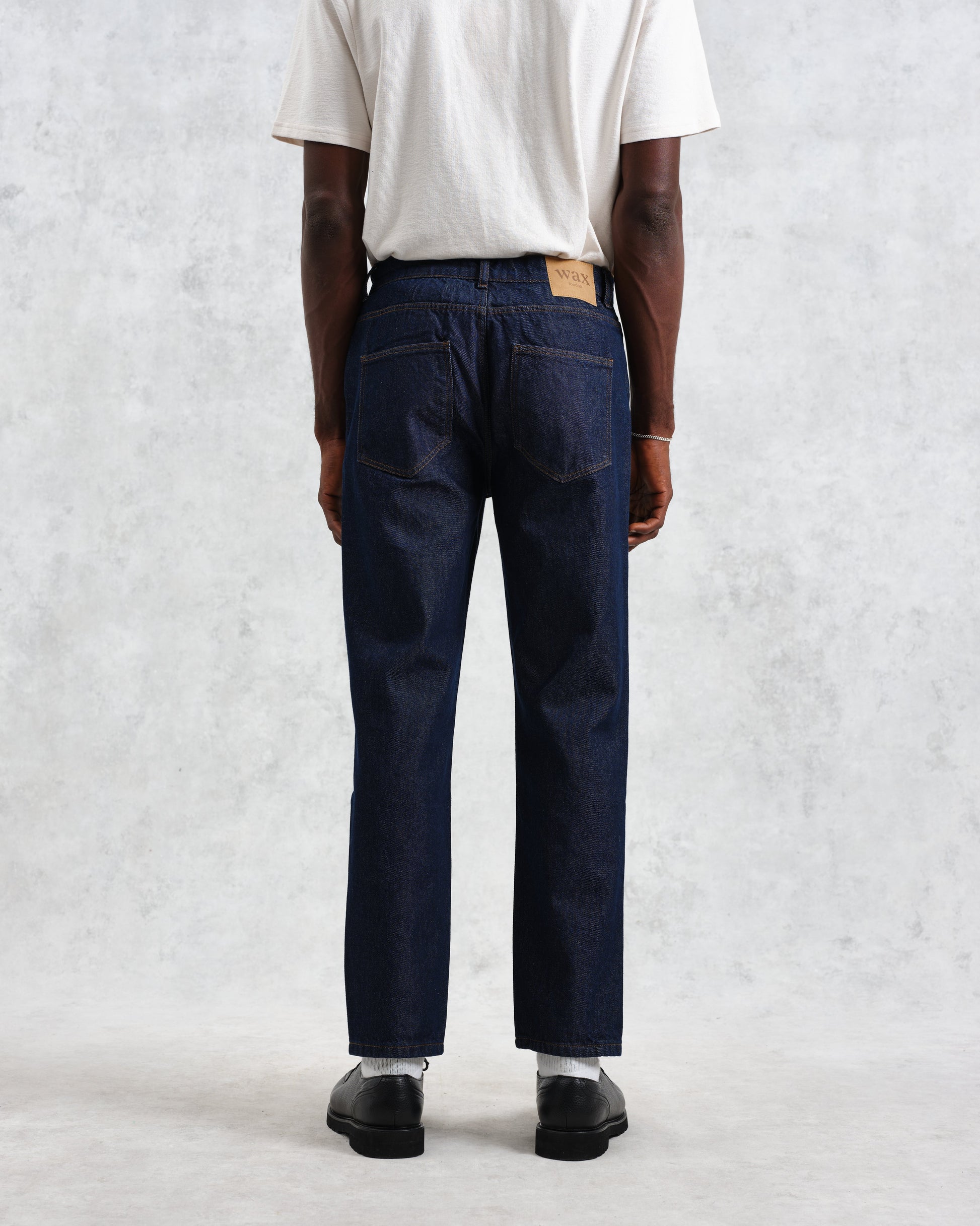 wax london men's Soho - Dark Rinse Wash Slim Fit Denim Jeans