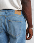 wax london men's Soho - Mid Wash Slim Fit Denim Jeans