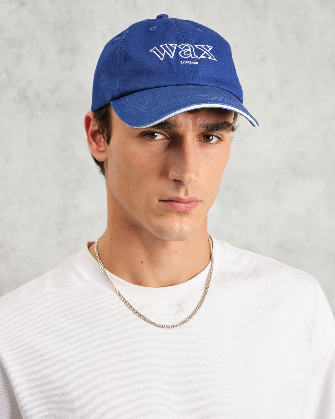 wax london men's Spencer - Bright Blue Cotton Sports Cap