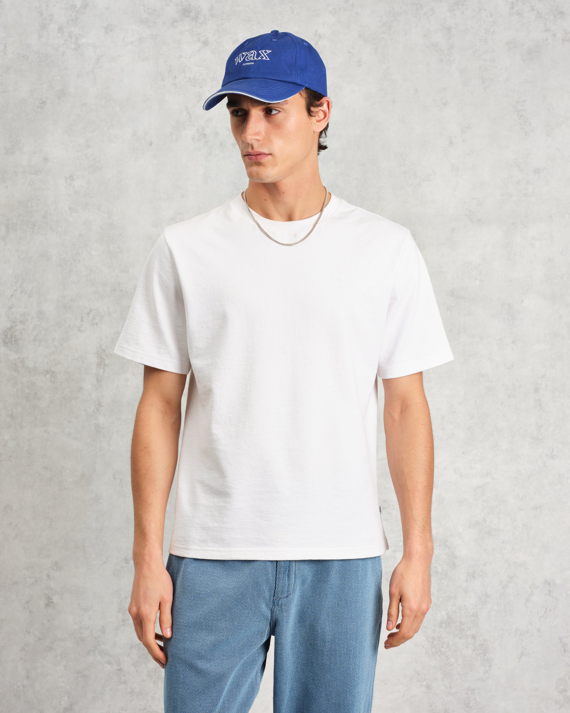 wax london men's Spencer - Bright Blue Cotton Sports Cap