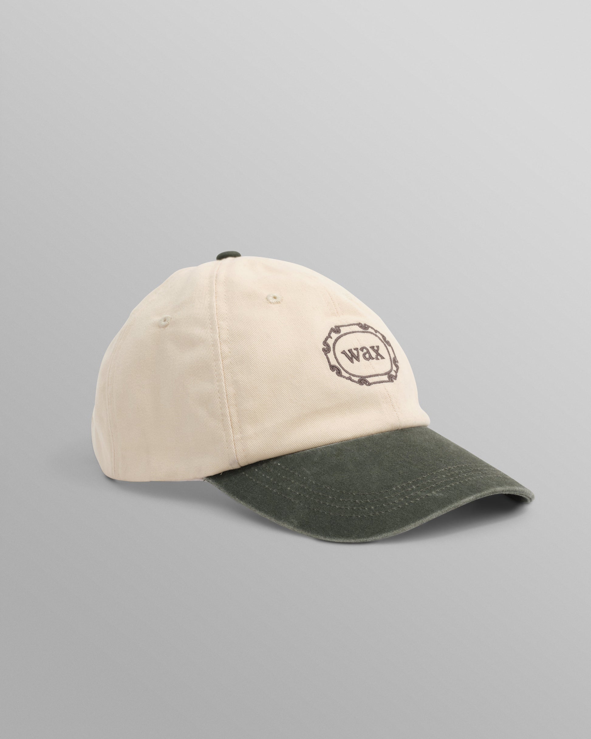 wax london men's Spencer - Ecru And Khaki Cotton Sports Cap