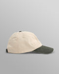 wax london men's Spencer - Ecru And Khaki Cotton Sports Cap